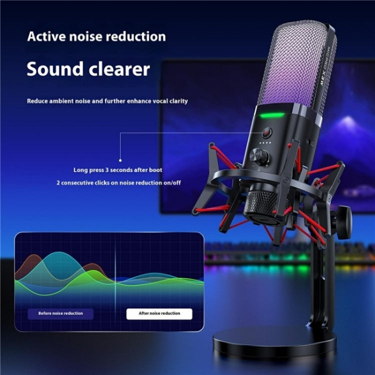 Yanmai X3W Wireless / Wired Dual Mode RGB Gaming Noise Reduction Microphone