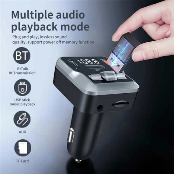 C64 MP3 Music Player Bluetooth 5.3 PD 30W Car Charger Handsfree Calling Audio Receiver