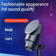 ME9 USB Microphone ENC Noise Reduction Desktop Microphone With RGB Light(White)