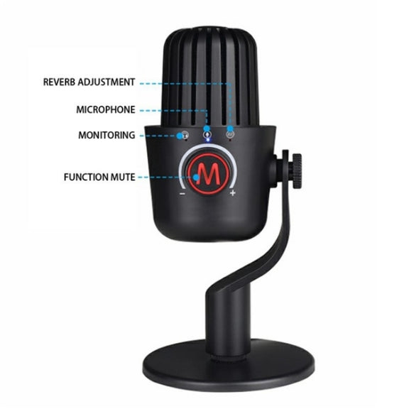 PDO-20 USB Gaming Desktop Microphone Noise Reduction Condenser Microphone(Pink)