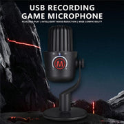 PDO-20 USB Gaming Desktop Microphone Noise Reduction Condenser Microphone(Pink)