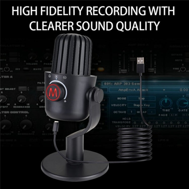 PDO-20 USB Gaming Desktop Microphone Noise Reduction Condenser Microphone(Pink)