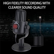 PDO-20 USB Gaming Desktop Microphone Noise Reduction Condenser Microphone(Pink)