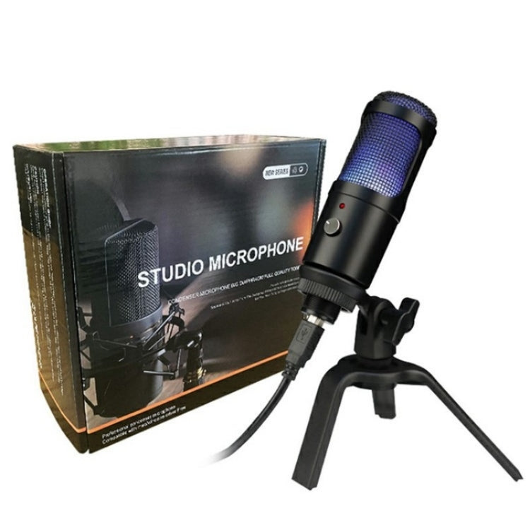 A6 USB Interface Laptop Recording Microphone with RGB Light