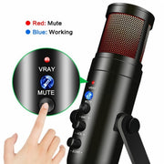 MU900 Max RGB Light E-Sports Gaming Condenser Microphone With Desktop Bracket