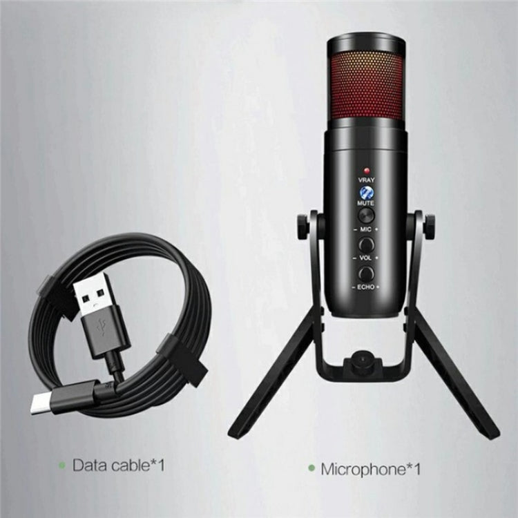 MU900 Max RGB Light E-Sports Gaming Condenser Microphone With Desktop Bracket