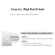 For iPad Pro 13 2024 ENKAY 360 Rotation TPU Leather Smart Tablet Case with Pen Slot(Grey)