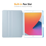 For iPad Air 10.5 / Pro 10.5 / 10.2 ENKAY 360 Rotation TPU Leather Smart Tablet Case with Pen Slot(Grey)