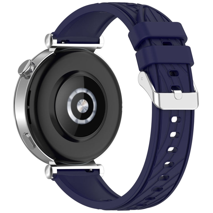 For Huawei Watch GT 5 Pro 46mm Line Texture Quick Release Silicone Watch Band(Original Blue)