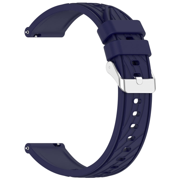 For Huawei Watch GT 5 Pro 46mm Line Texture Quick Release Silicone Watch Band(Original Blue)