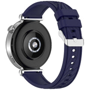 For Huawei Watch GT 5 Pro 42mm Line Texture Quick Release Silicone Watch Band(Original Blue)