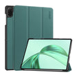 For Honor Pad X8a 11 ENKAY Tri-fold Custer Texture Leather Protective Tablet Case(Dark Green) - Honor by ENKAY | Online Shopping South Africa | PMC TechLife | Buy Now Pay Later Mobicred