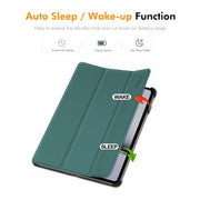 For OnePlus Pad 2 / Pad Pro 12.1 ENKAY Tri-fold Custer Texture Platic Leather Smart Tablet Case(Black)