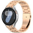 For Samsung Galaxy Watch 7 40 / 44mm Three Beads Button Quick Release Metal Watch Band(Rose Gold) - free shipping - PMC TechLife - Order now!