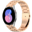 For Samsung Galaxy Watch 5 40 / 44mm Three Beads Button Quick Release Metal Watch Band(Rose Gold) - free shipping - PMC TechLife - Order now!