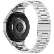 For Samsung Galaxy Watch 5 Pro Three Beads Button Quick Release Metal Watch Band(Silver)