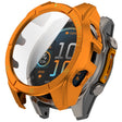 For Garmin Fenix 8 AMOLED 47mm Tempered Glass Film Integrated PC Watch Case(Orange Green) - free shipping - PMC TechLife - Order now!