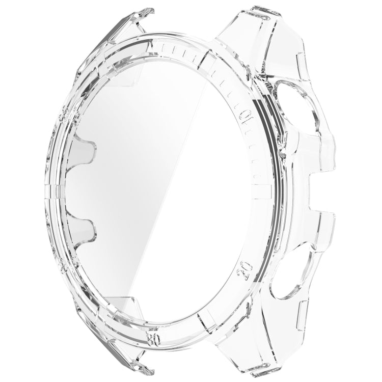 For Garmin Fenix 8 AMOLED 43mm Tempered Glass Film Integrated PC Watch Case(Transparent)