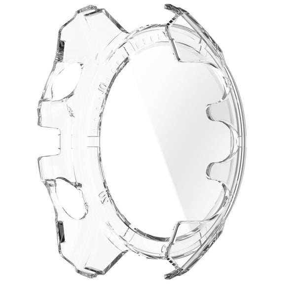 For Garmin Fenix 8 AMOLED 43mm Tempered Glass Film Integrated PC Watch Case(Transparent)