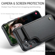 For Samsung Galaxy S24 FE 5G CaseMe C22 Card Slots Holder RFID Anti-theft Phone Case(Black)