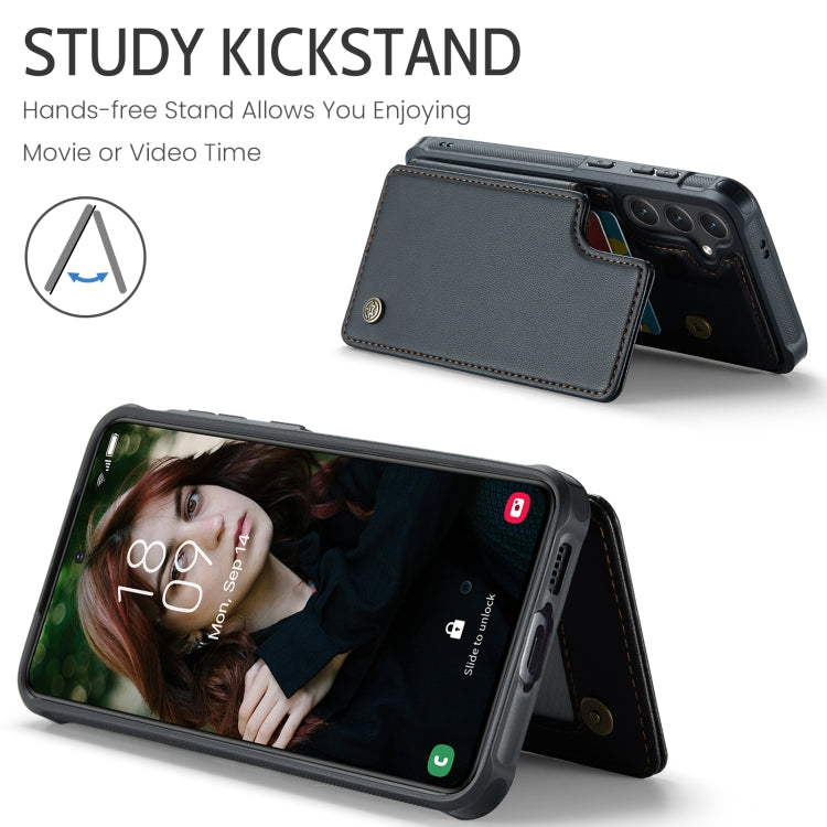 For Samsung Galaxy S24 FE 5G CaseMe C22 Card Slots Holder RFID Anti-theft Phone Case(Black)