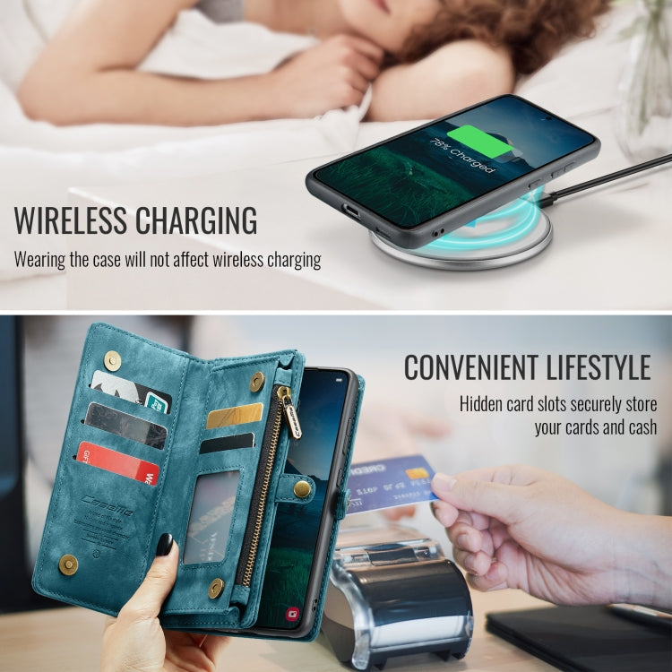 For Samsung Galaxy S24 FE 5G CaseMe 008 Detachable Multifunctional Leather Phone Case(Blue)