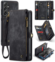 For Samsung Galaxy S24 FE 5G CaseMe 008 Detachable Multifunctional Leather Phone Case(Black)
