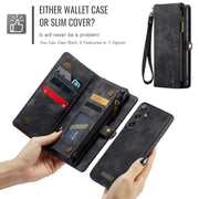 For Samsung Galaxy S24 FE 5G CaseMe 008 Detachable Multifunctional Leather Phone Case(Black)