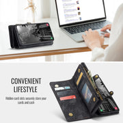 For Samsung Galaxy S24 FE 5G CaseMe 008 Detachable Multifunctional Leather Phone Case(Black)
