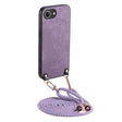 For  iPhone 16e Vintage Leather PC Back Cover Phone Case with Crossbody Strap(Purple) - iPhone 16e Cases by PMC TechLife | Online Shopping South Africa | PMC TechLife | Buy Now Pay Later Mobicred