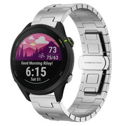 For Garmin Forerunner 255 Titanium Alloy 22mm Metal Watch Band(Silver)