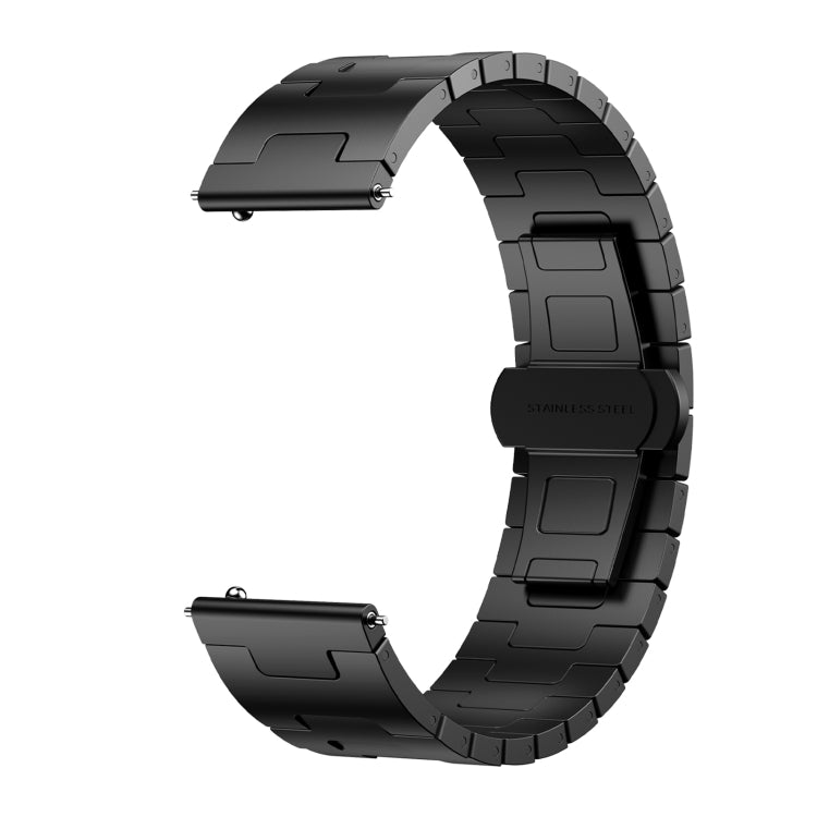 For Garmin Vivoactive 4 Titanium Alloy 22mm Metal Watch Band(Black)