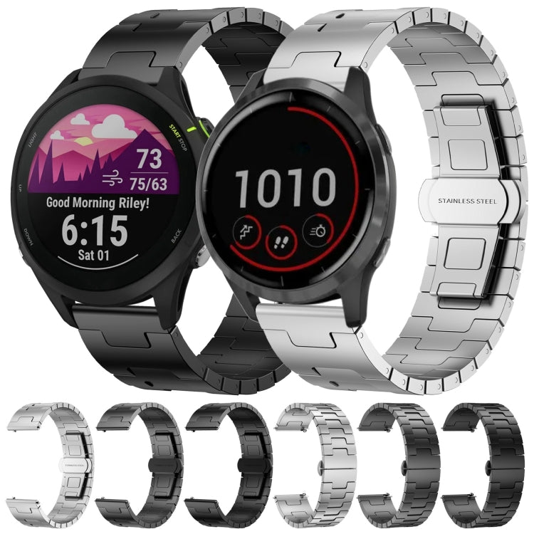 For Garmin Forerunner 255 Music Titanium Alloy 22mm Metal Watch Band(Silver)