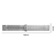 For Garmin Forerunner 255 Music Titanium Alloy 22mm Metal Watch Band(Silver)