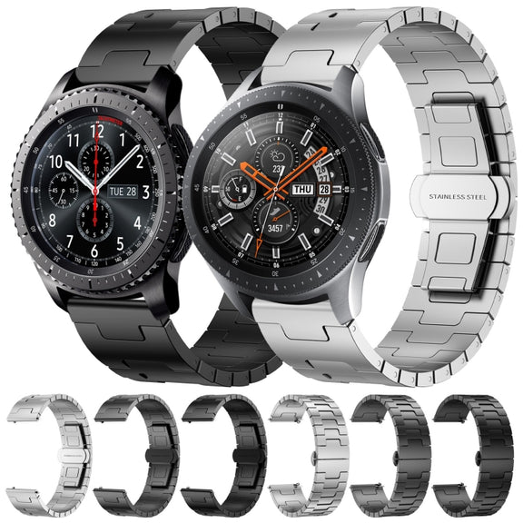 For Samsung Galaxy Watch 3 45mm Titanium Alloy 22mm Metal Watch Band(Black)