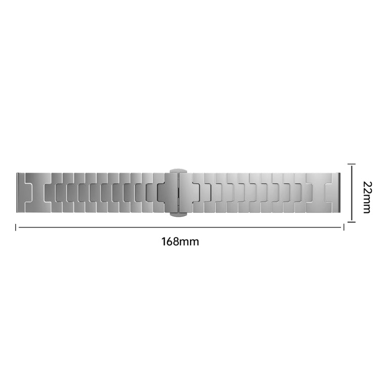 For Samsung Galaxy Gear S3 Classic Titanium Alloy 22mm Metal Watch Band(Silver)