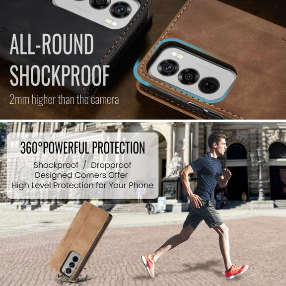 For OPPO Reno12 Pro 5G Global CaseMe 013 Multifunctional Horizontal Flip Leather Phone Case(Brown)