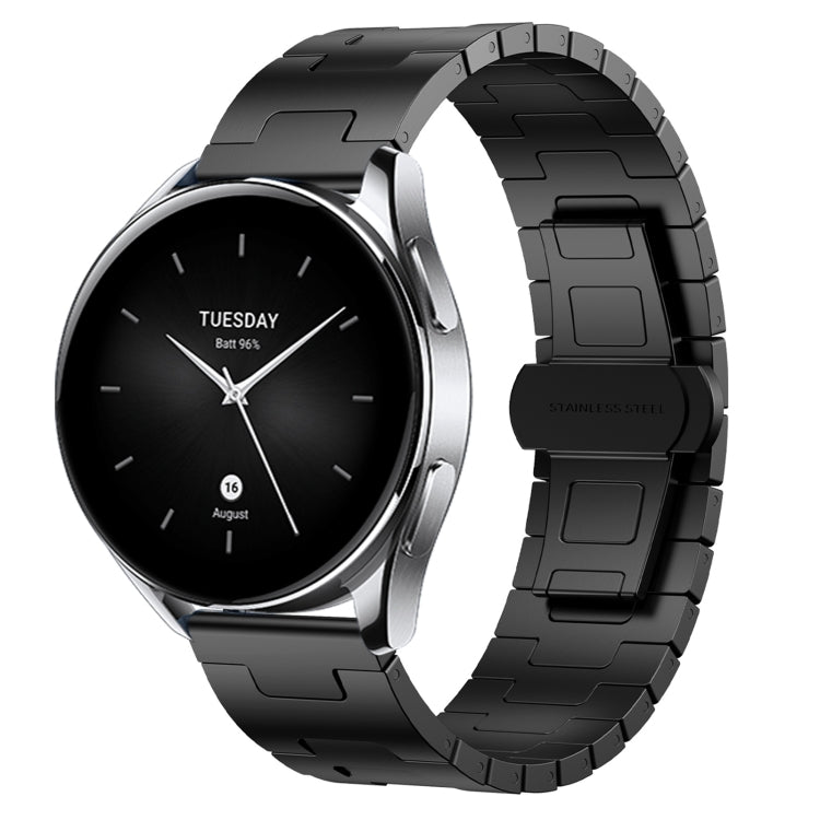 For Xiaomi Watch S2 Titanium Alloy 22mm Metal Watch Band(Black)