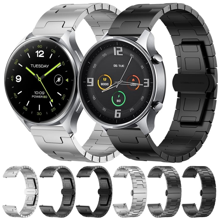 For Xiaomi Watch 2 Titanium Alloy 22mm Metal Watch Band(Black)