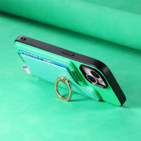 For Samsung Galaxy S25 5G Retro Cross Leather Ring Horizontal Insert Card Bag MagSafe Phone Case(Green)
