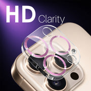 For iPhone 16 Pro / 16 Pro Max NORTHJO Camera Lens Protector CD Veins 3D Tempered Glass Film(Pink)