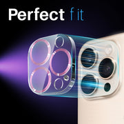 For iPhone 16 Pro / 16 Pro Max NORTHJO Camera Lens Protector CD Veins 3D Tempered Glass Film(Pink)