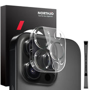 For iPhone 16 Pro / 16 Pro Max NORTHJO Camera Lens Protector CD Veins 3D Tempered Glass Film(Black)