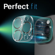 For iPhone 16 Pro / 16 Pro Max NORTHJO Camera Lens Protector CD Veins 3D Tempered Glass Film(Black)