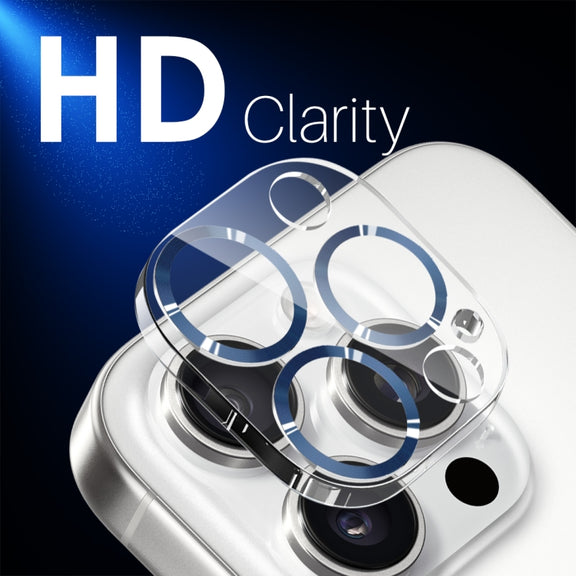 For iPhone 16 Pro / 16 Pro Max NORTHJO Camera Lens Protector CD Veins 3D Tempered Glass Film(Blue)