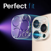 For iPhone 16 Pro / 16 Pro Max NORTHJO Camera Lens Protector CD Veins 3D Tempered Glass Film(Purple)