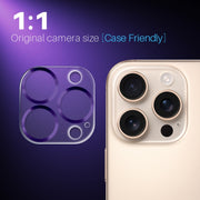 For iPhone 16 Pro / 16 Pro Max NORTHJO Camera Lens Protector CD Veins 3D Tempered Glass Film(Purple)