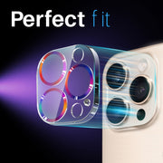 For iPhone 16 Pro / 16 Pro Max NORTHJO Camera Lens Protector CD Veins 3D Tempered Glass Film(Colorful)