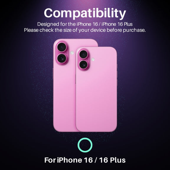 For iPhone 16 / 16 Plus NORTHJO Camera Lens Protector CD Veins 3D Tempered Glass Film(Purple)
