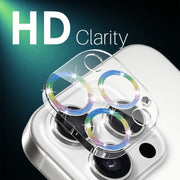 For iPhone 16 Pro / 16 Pro Max NORTHJO Camera Lens Protector Glitter Ring 3D Tempered Glass Film(Colorful)